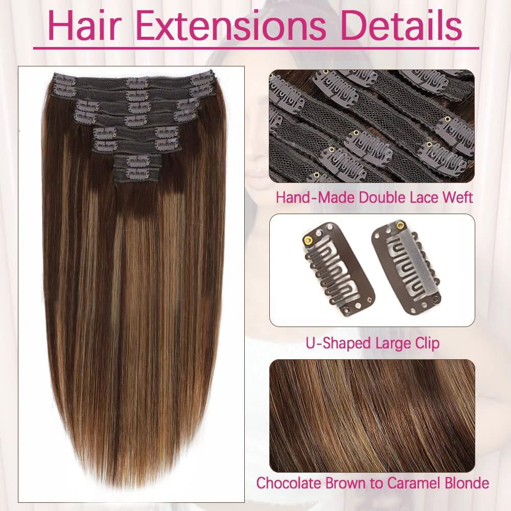 Extensions Clip-In Lisses Cheveux Humains – CLEVI Paris