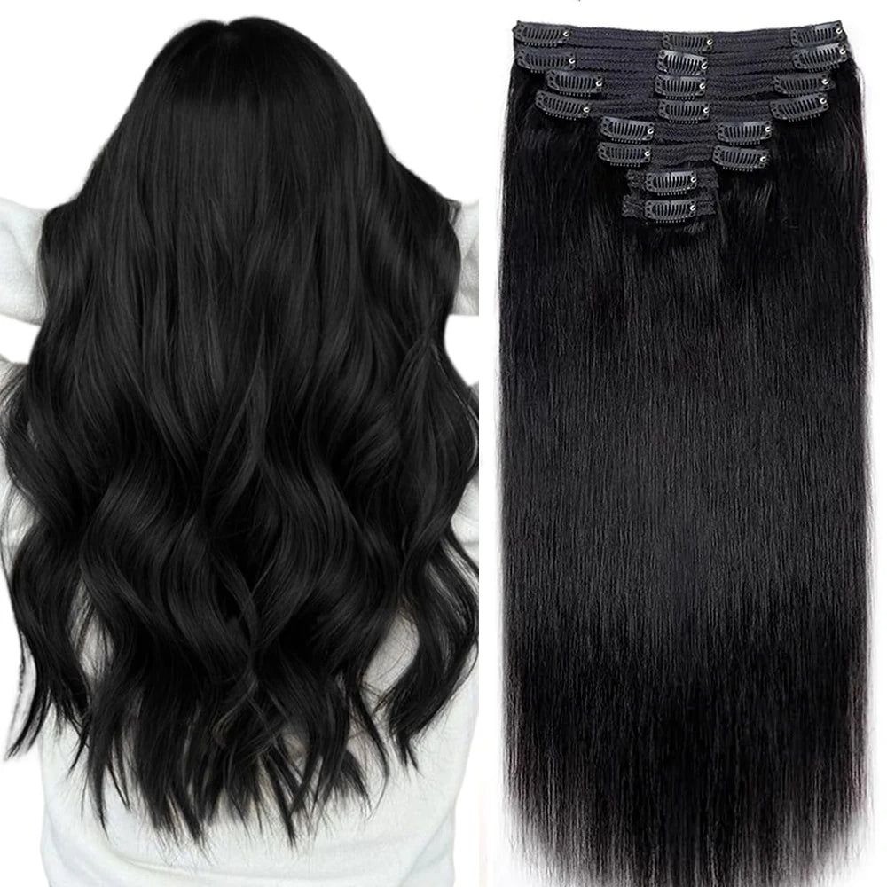 Extensions Clip-In Humains Brésiliens Lisses – CLEVI Paris