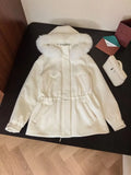 Manteau femme laine et cachemire à capuche – CLEVI Paris