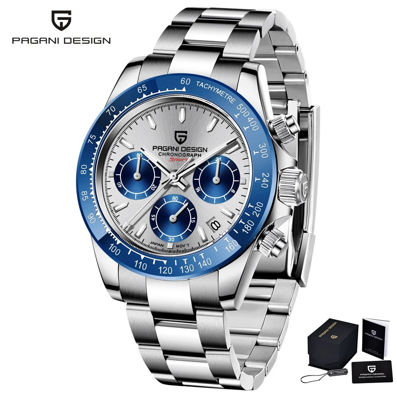 Montre Chronographe Homme Pagani Design 1664 Cadran Météorite Saphir 100m – CLEVI Paris