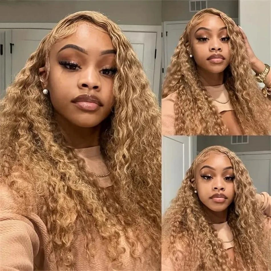 Perruque Lace Frontale Curly Blonde Miel #27 13x4 & 13x6 – CLEVI Paris