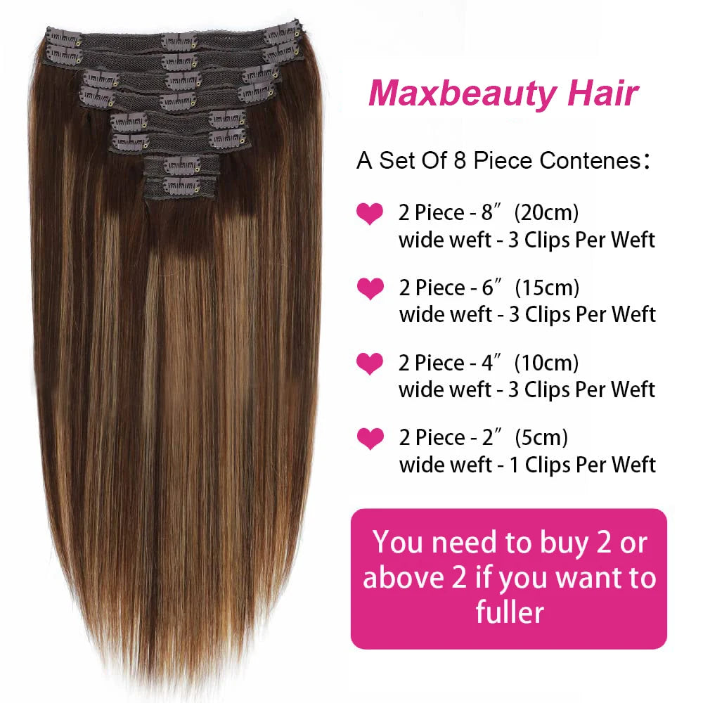 Extensions Clip-In Lisses Cheveux Humains – CLEVI Paris