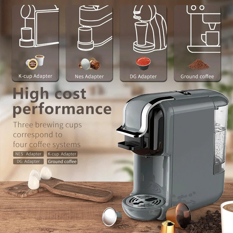 Cafetière 4-en-1 capsules, dosettes et café moulu – CLEVI Paris