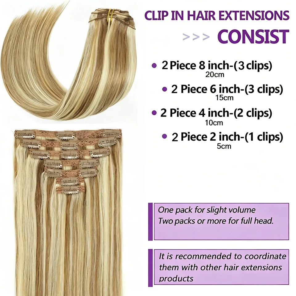 Extensions Clip-in Cheveux Humains Remy Lisses – CLEVI Paris