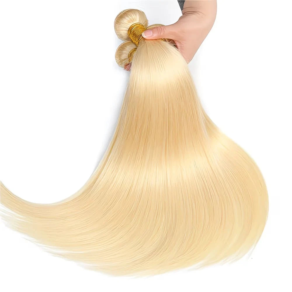 Bundles Cheveux Humains Lisses Blonde 613 BELEXTENS – CLEVI Paris