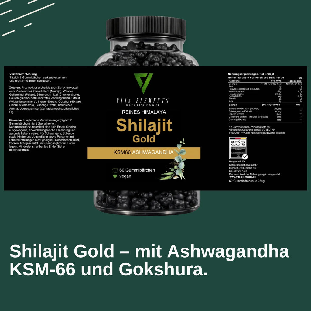 Shilajit Gold, 60 gommes à mâcher – CLEVI Paris