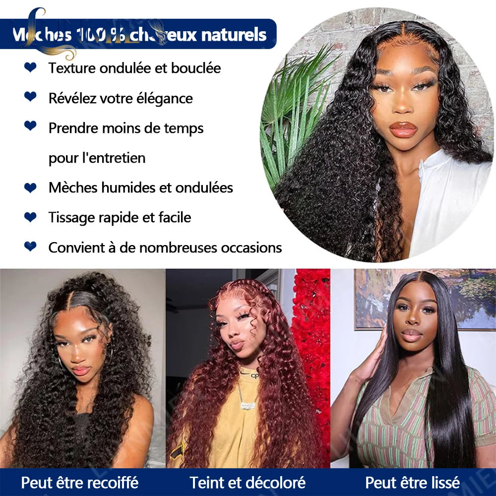 Mèches Brésiliennes Bouclées Remy 100% Naturelles Femme – CLEVI Paris