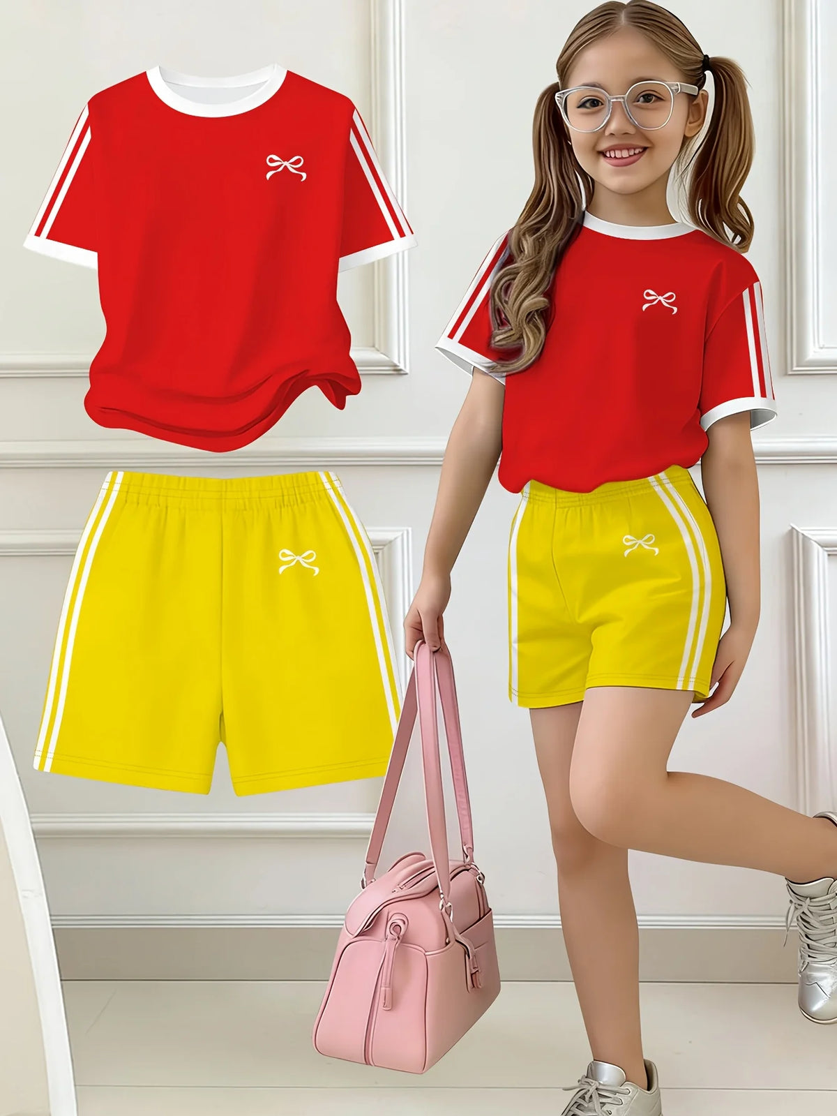 Ensemble enfant t-shirt et short imprimé – CLEVI Paris