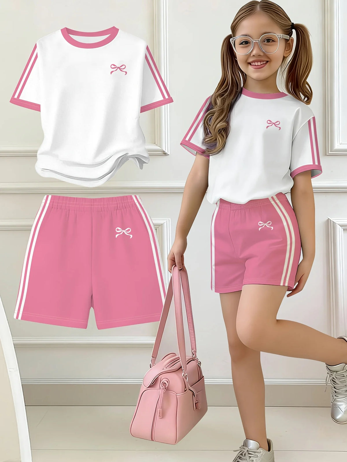 Ensemble enfant t-shirt et short imprimé – CLEVI Paris