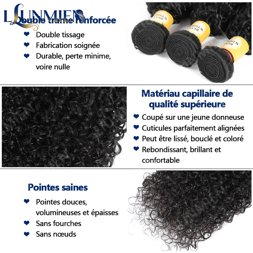 Mèches Brésiliennes Bouclées Remy 100% Naturelles Femme – CLEVI Paris
