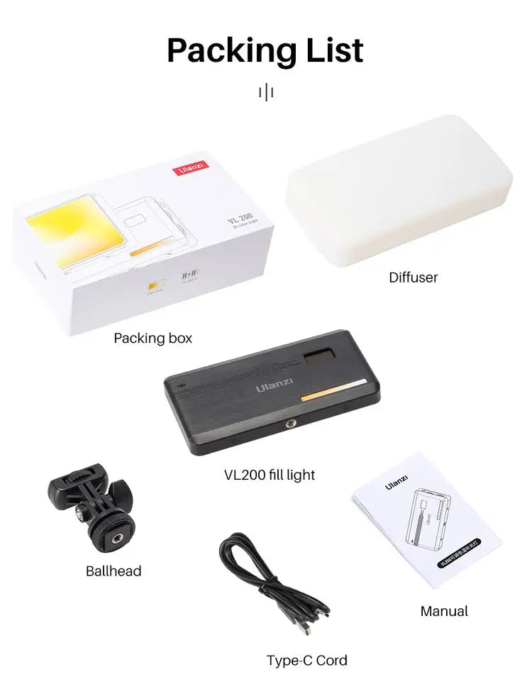 Panneau LED bicolore Ulanzi VL200 8 W – CLEVI Paris