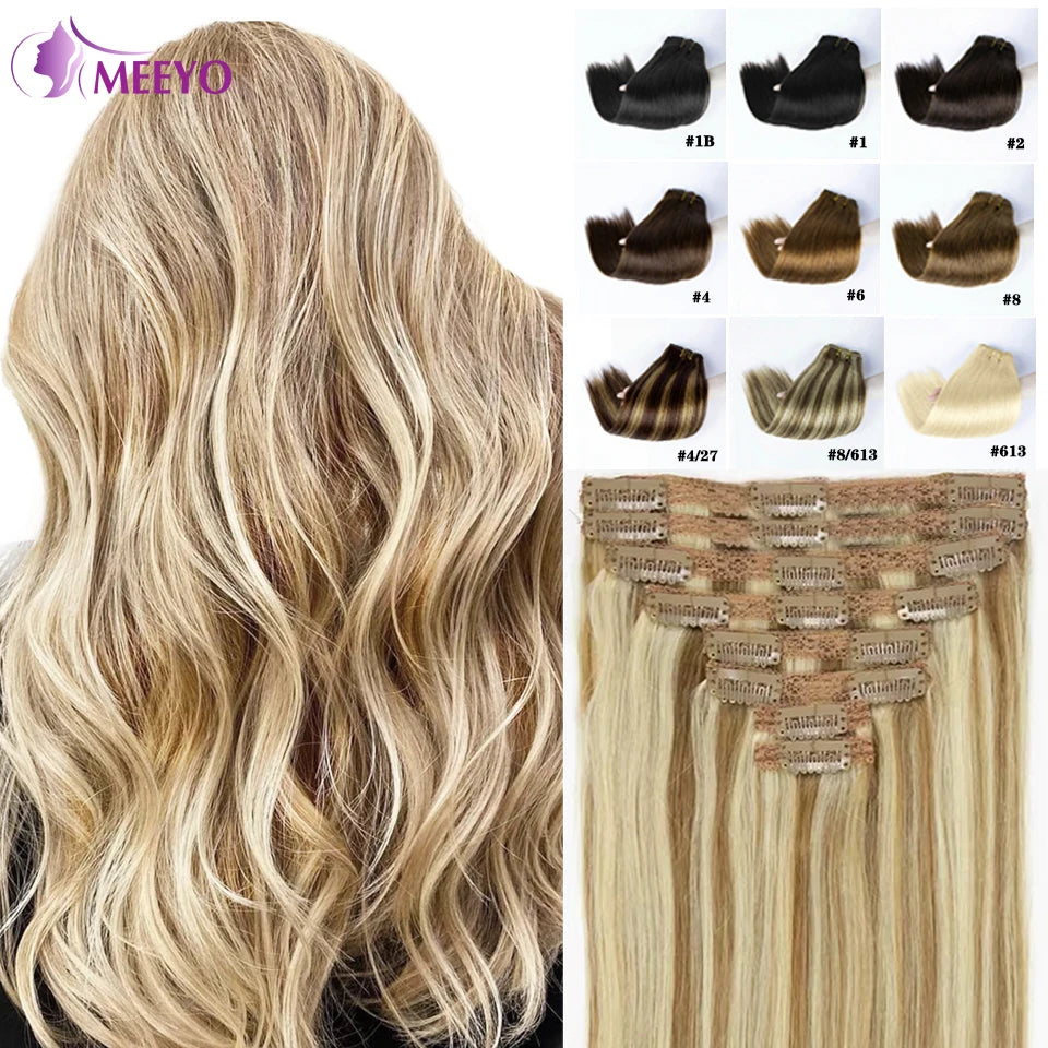 Extensions Clip-in Cheveux Humains Remy Lisses – CLEVI Paris