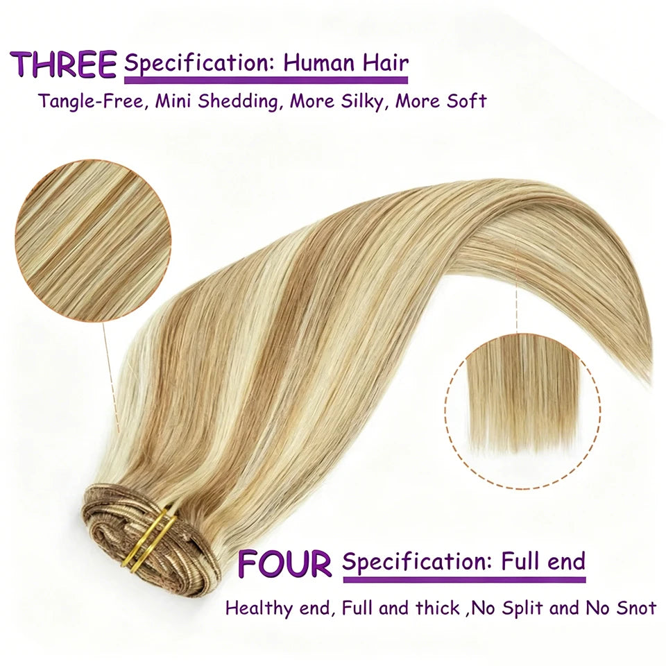 Extensions Clip-in Cheveux Humains Remy Lisses – CLEVI Paris