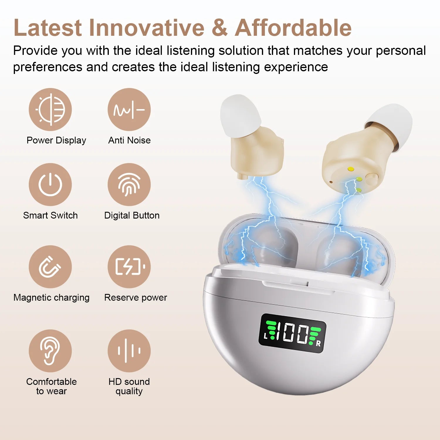 Aide Auditive Numérique Rechargeable Senior Invisible 25h – CLEVI Paris