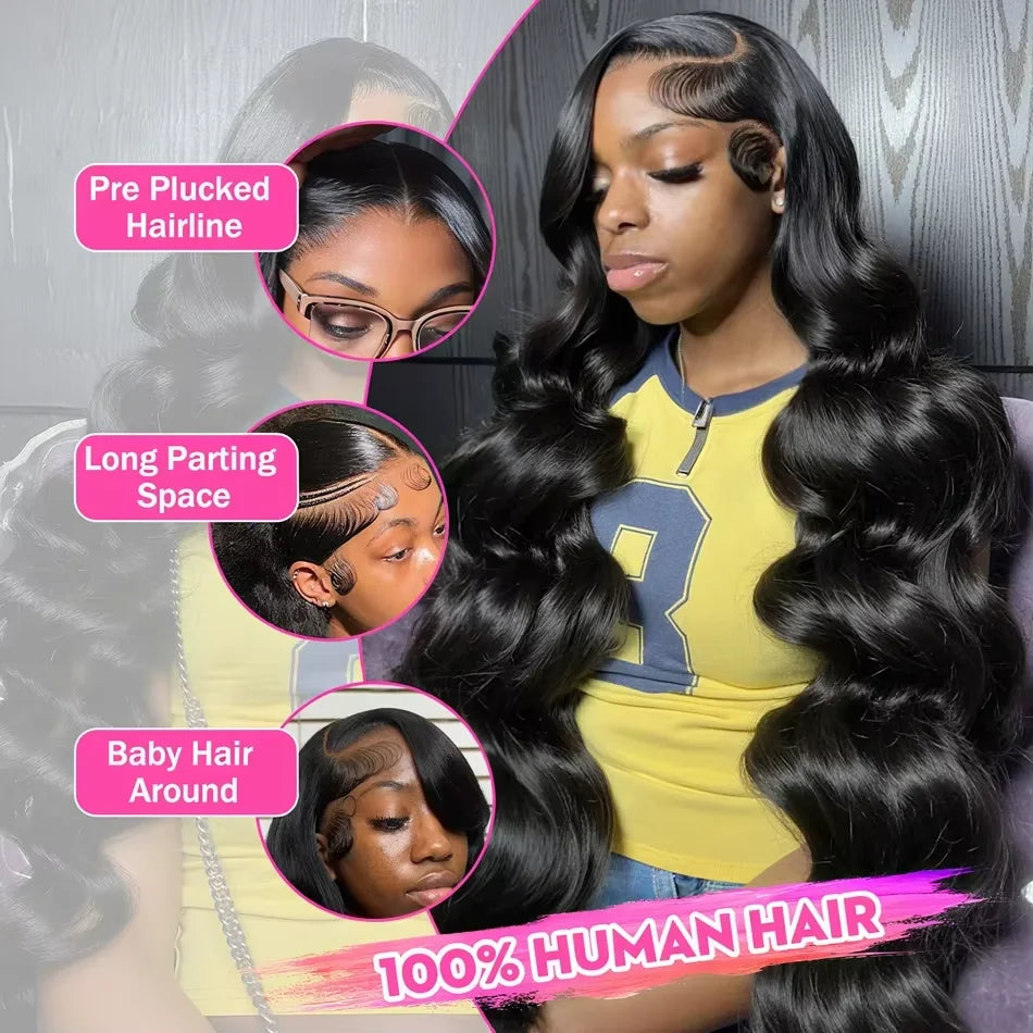 Perruque Body Wave HD en cheveux humains – CLEVI Paris