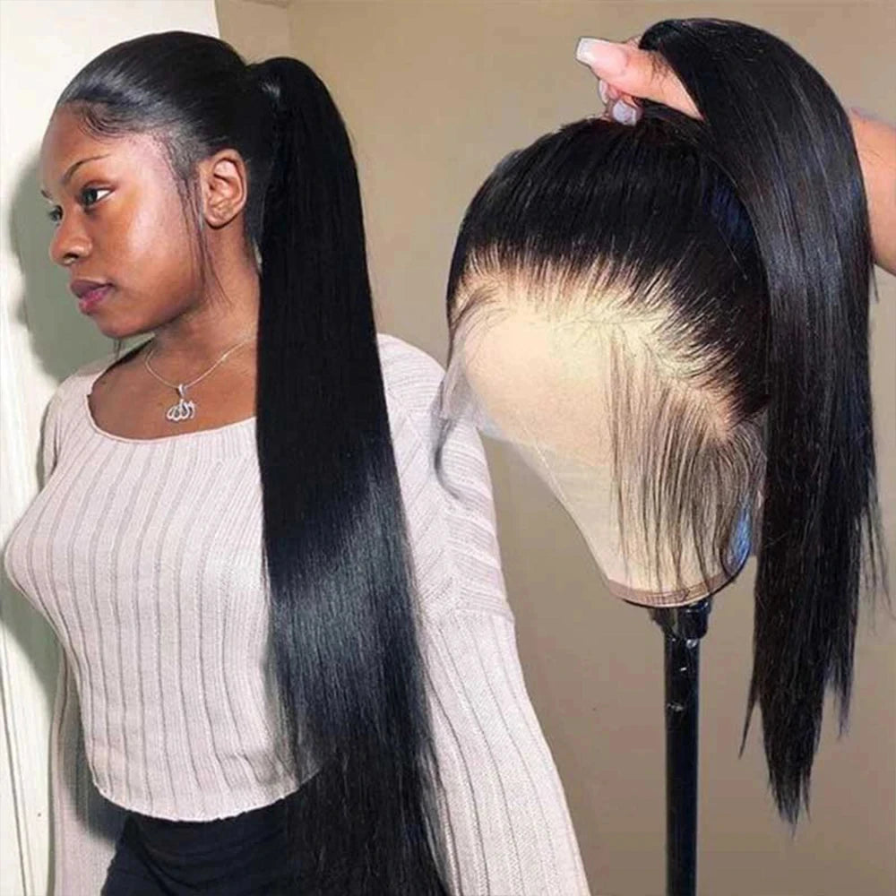 Perruque 360 Full Lace HD Bone Straight Glueless Invisi Strap 100% Cheveux Humains 18-36 Pouces – CLEVI Paris