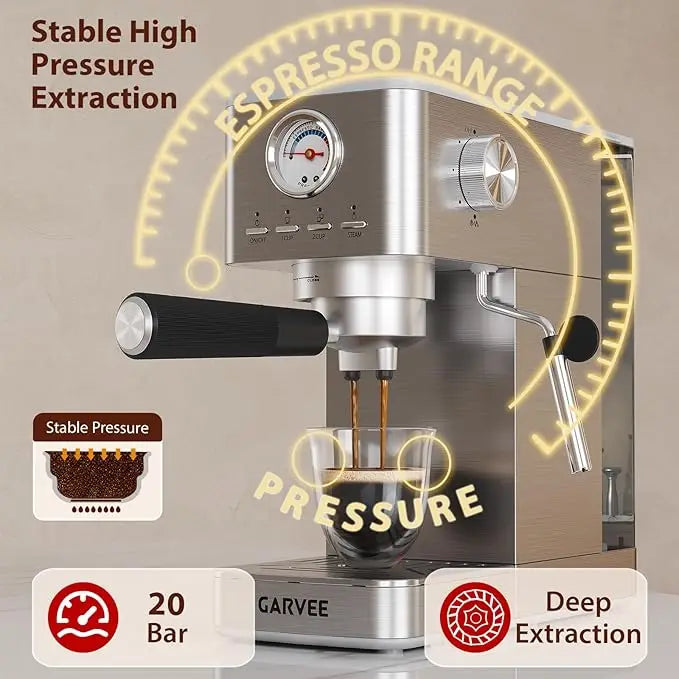 Machine à expresso HiMISS 20 bars – CLEVI Paris