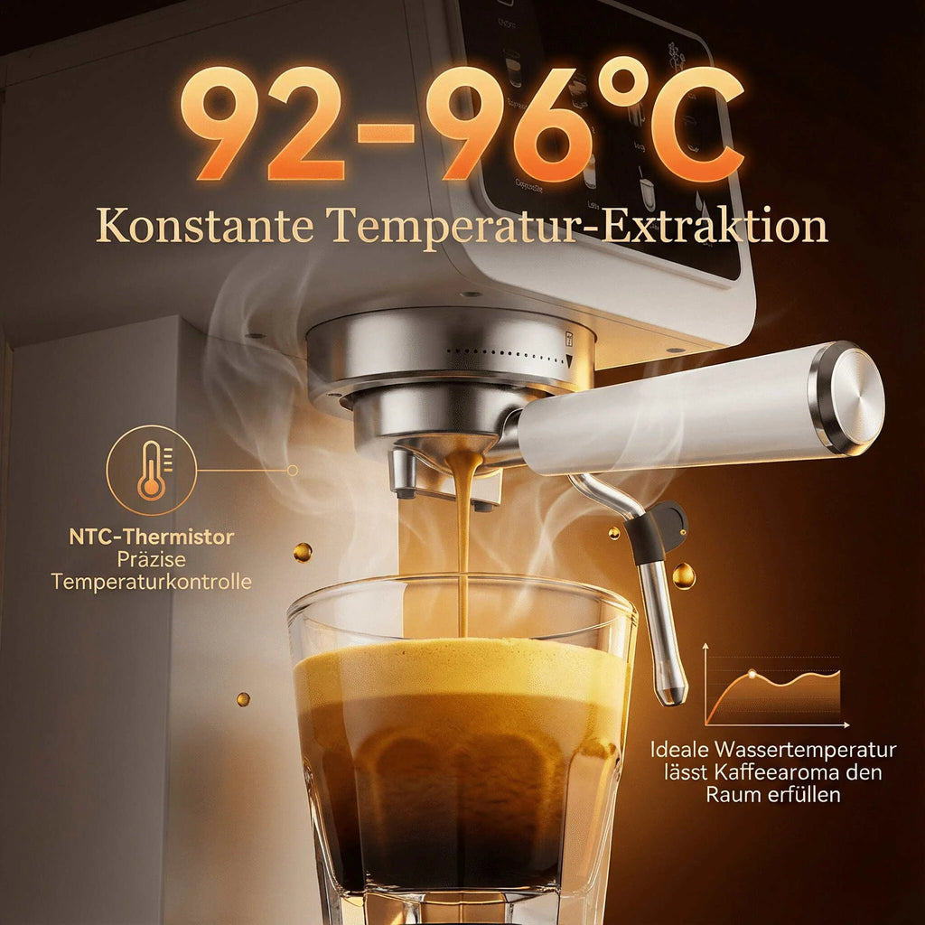 Machine expresso tactile avec mousseur à lait – CLEVI Paris