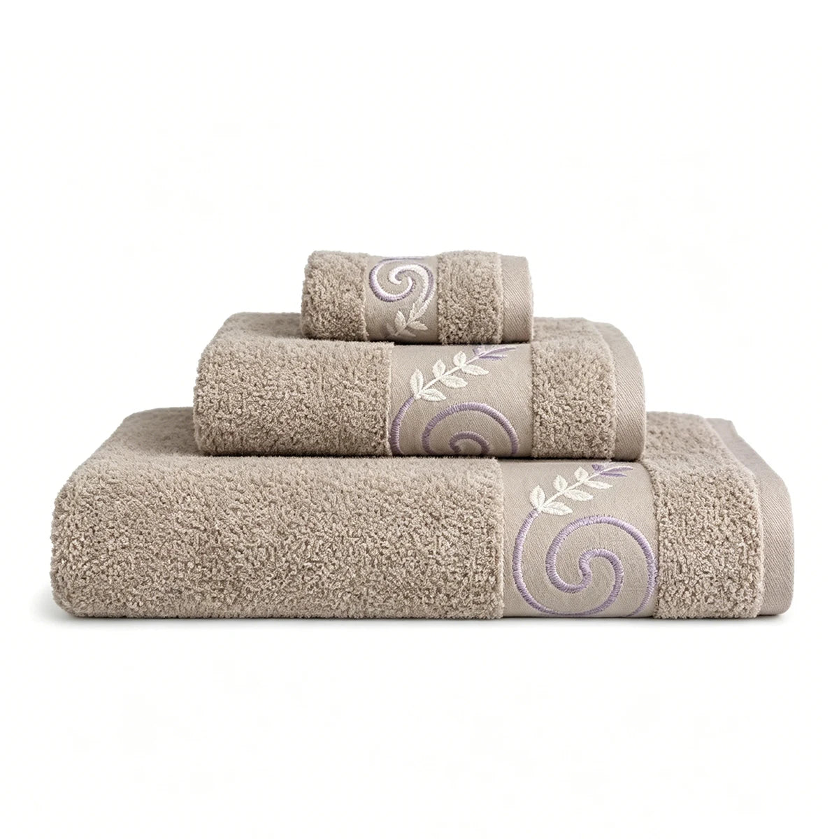 Lot de 3 serviettes de bain en coton – CLEVI Paris