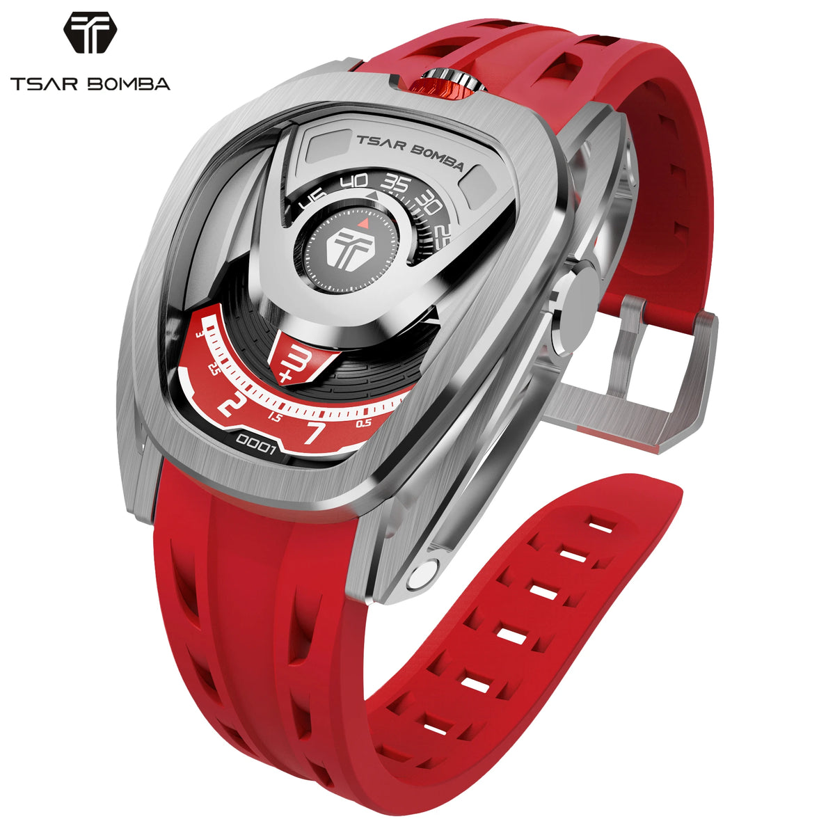 TSAR BOMBA TB8213A Montre Homme Automatique Miyota Saphir Fibre Carbone 100M – CLEVI Paris