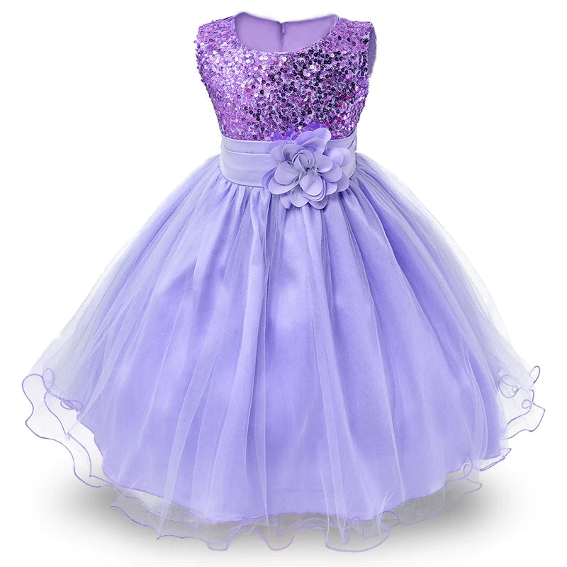 Robe de cérémonie fille sans manches – CLEVI Paris