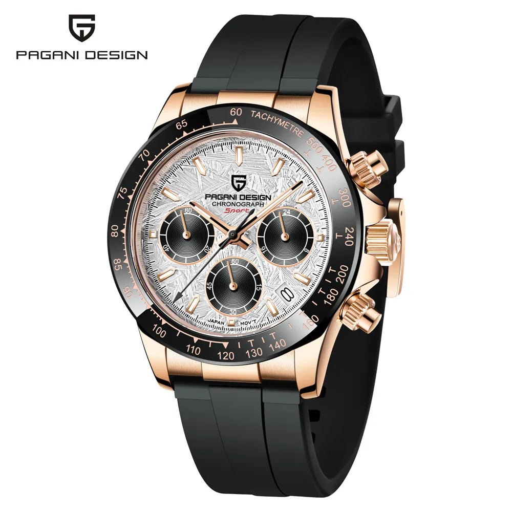 Montre Chronographe Homme Pagani Design 1664 Cadran Météorite Saphir 100m – CLEVI Paris