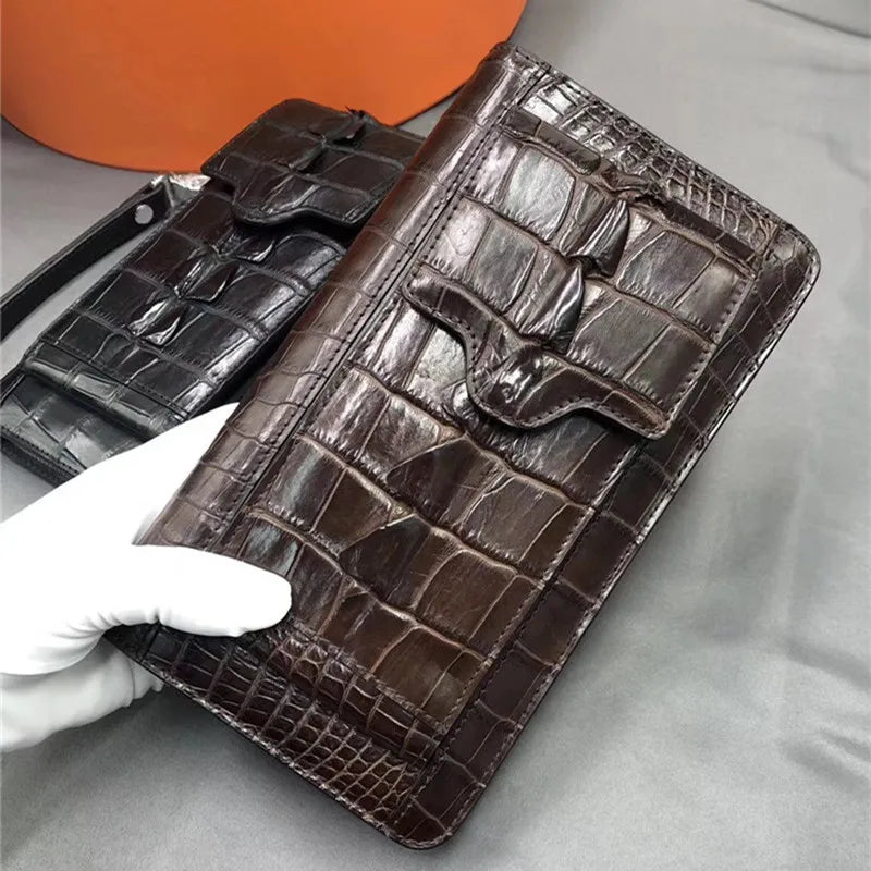 Pochette Cuir Crocodile Homme – CLEVI Paris