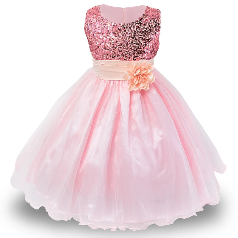 Robe de cérémonie fille sans manches – CLEVI Paris
