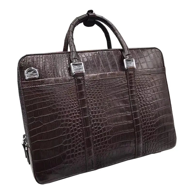 Mallette Cuir Crocodile Homme Laptop 15" – CLEVI Paris