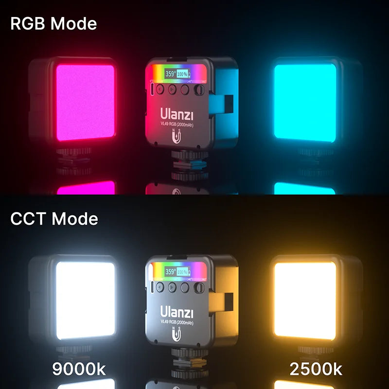 Mini lampe LED Ulanzi VL49, versions et kits – CLEVI Paris