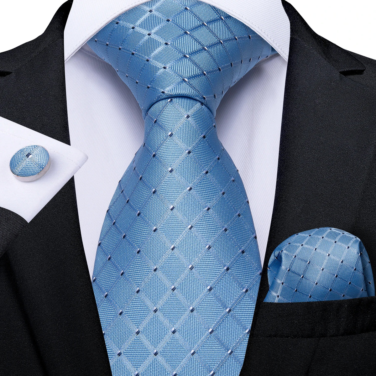Coffret cravate homme paisley, pochette et boutons – CLEVI Paris