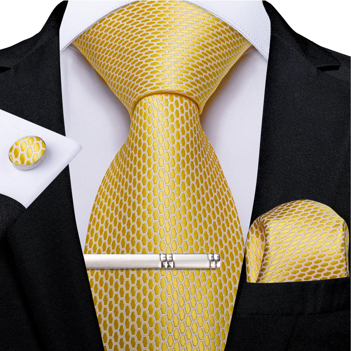 Ensemble cravate et pochette homme à carreaux – CLEVI Paris