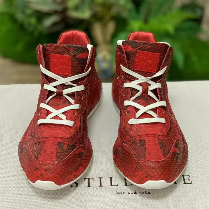Sneakers montantes unisexes rouges ou grises – CLEVI Paris