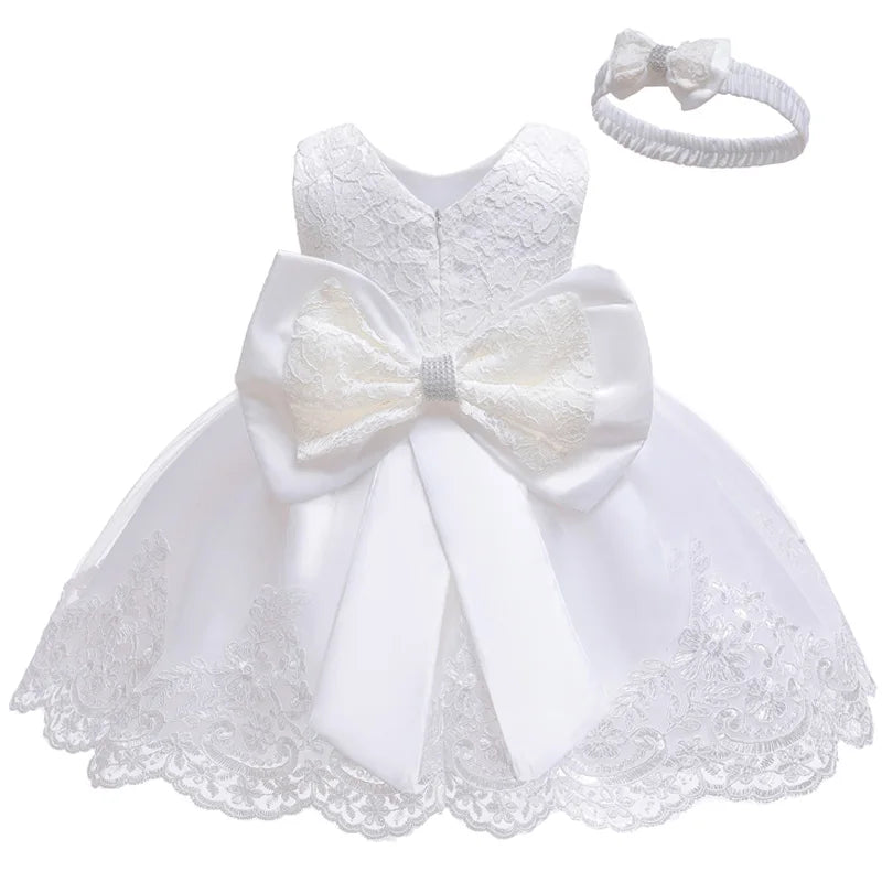 Robe de cérémonie bébé fille en dentelle – CLEVI Paris