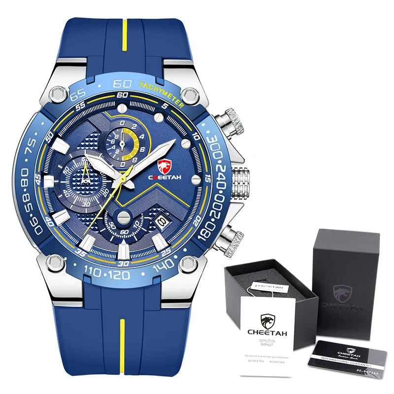 Montre Sport Quartz Chronographe CHEETAH Homme Grand Cadran – CLEVI Paris