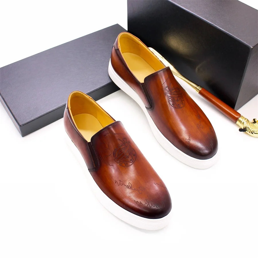 Mocassins homme en cuir W123-K13 – CLEVI Paris