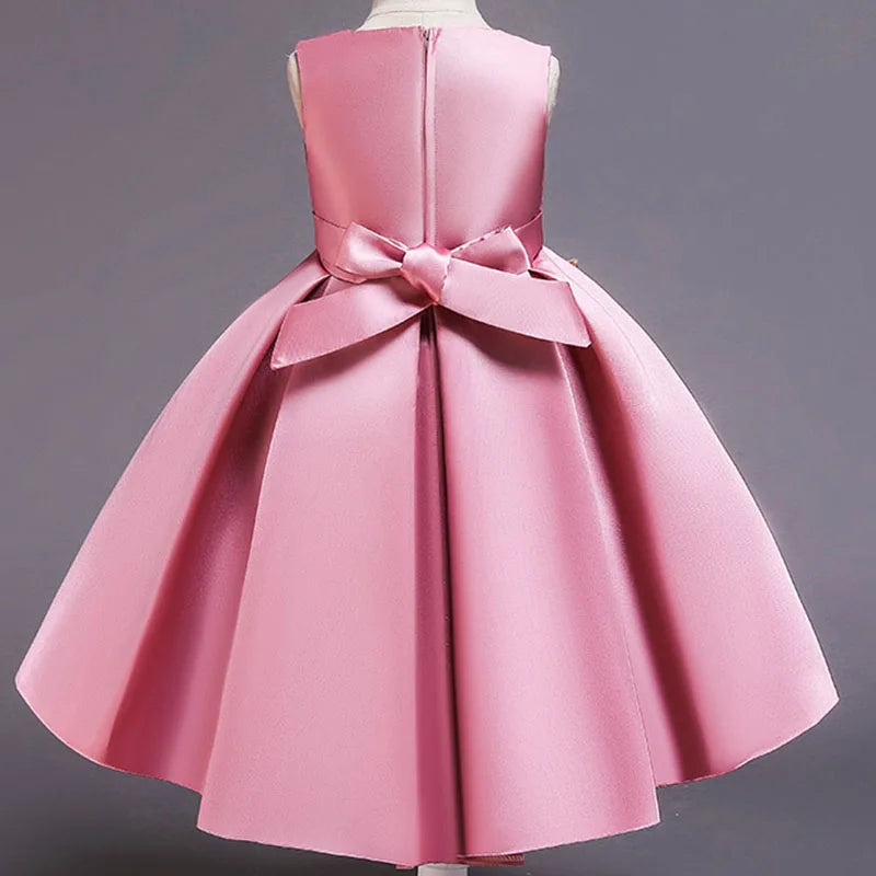 Robe fille fleurie sans manches pour fêtes – CLEVI Paris
