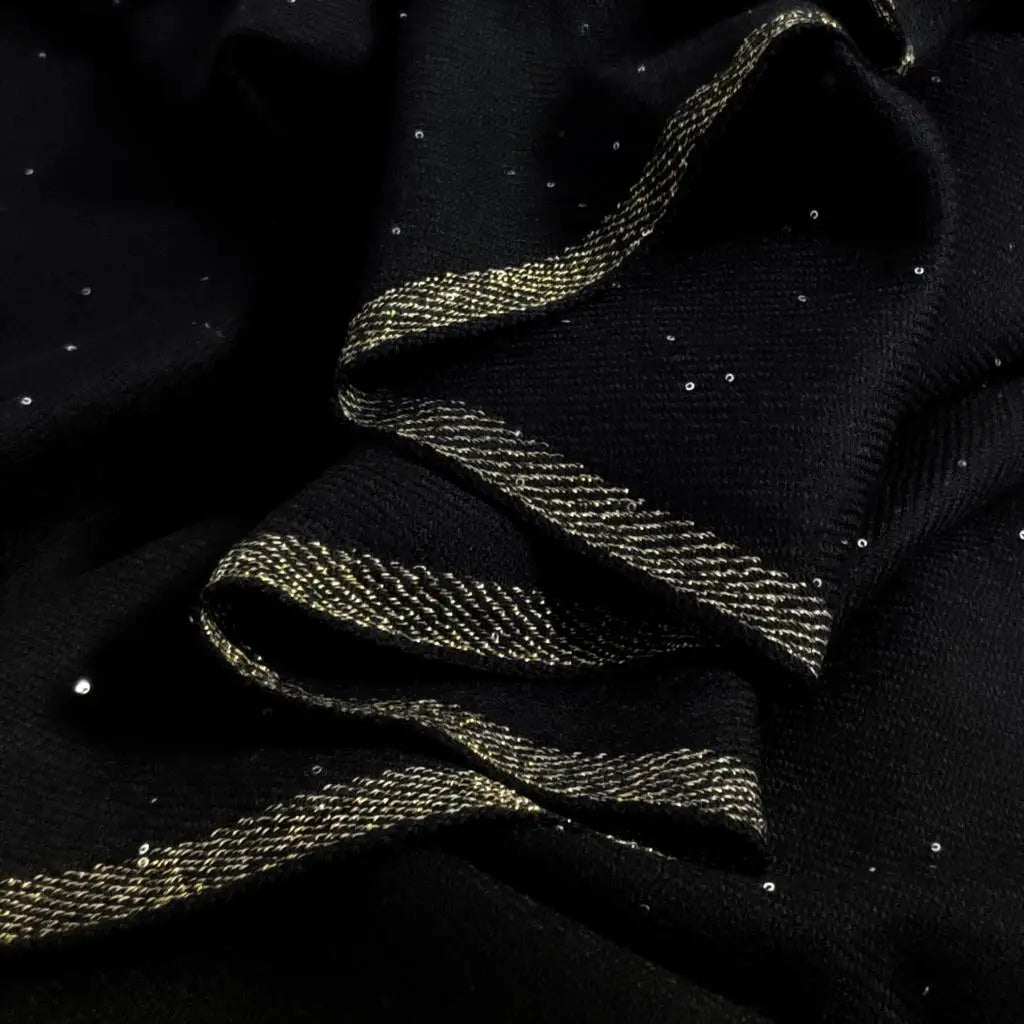 Écharpe étole en laine à sequins femme – CLEVI Paris