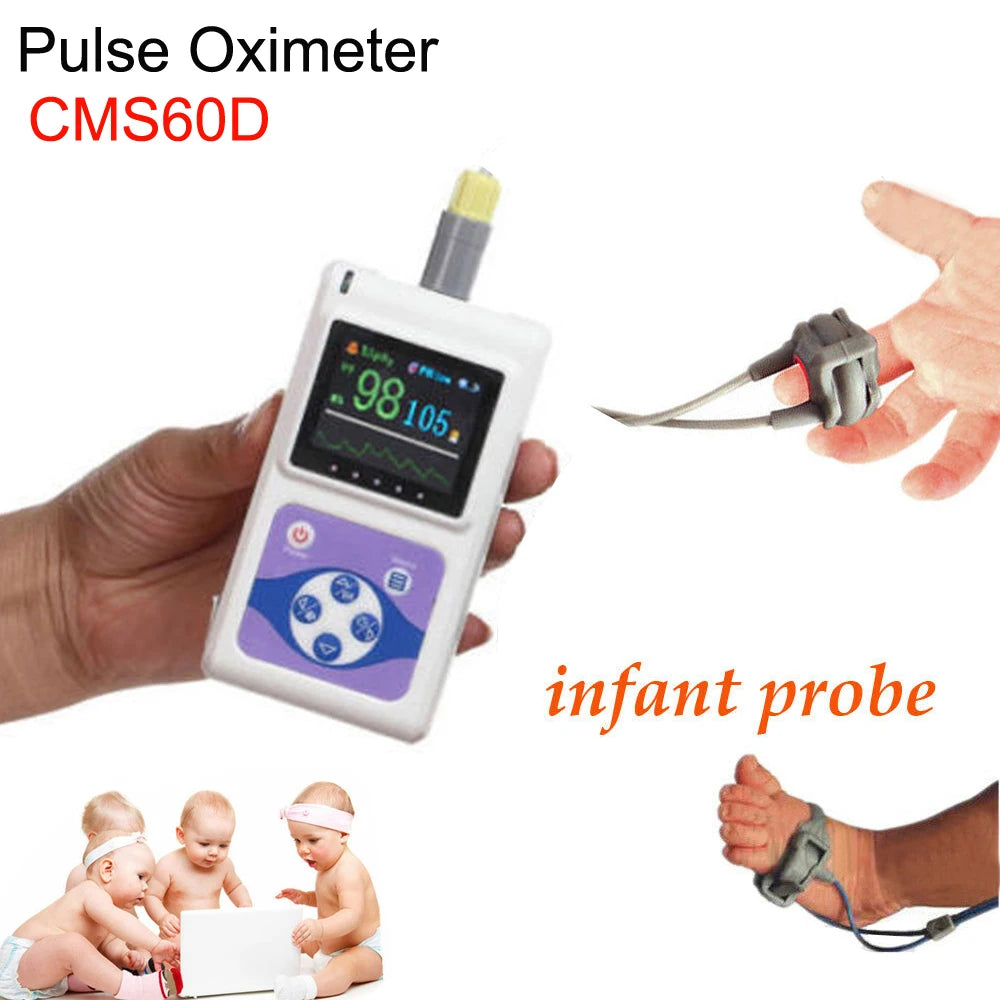 Oxymètre Portable Contec CMS60D OLED SpO2 Sonde Néonatale Logiciel PC – CLEVI Paris