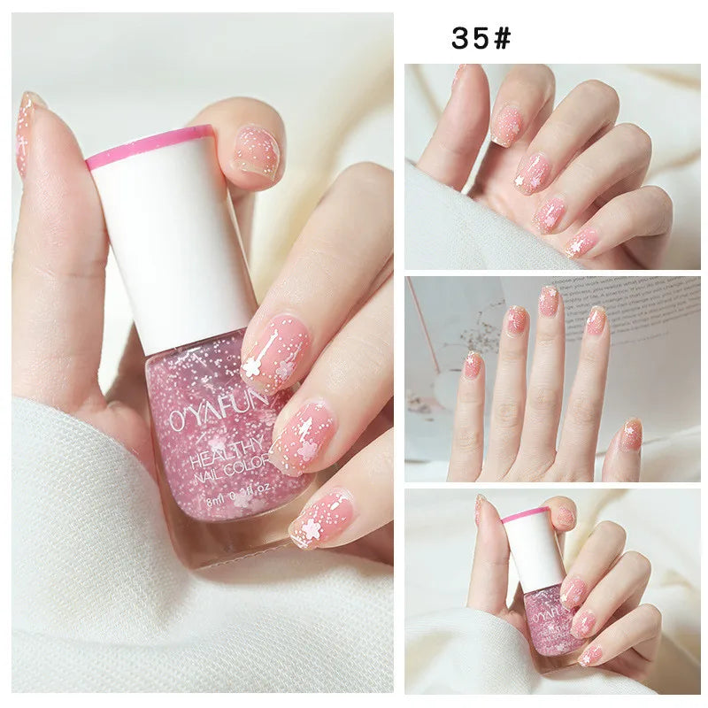 Vernis à Ongles Séchage Rapide Sans UV – Glitter, Matte & Paillettes 40 Couleurs – CLEVI Paris