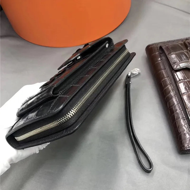 Pochette Cuir Crocodile Homme – CLEVI Paris