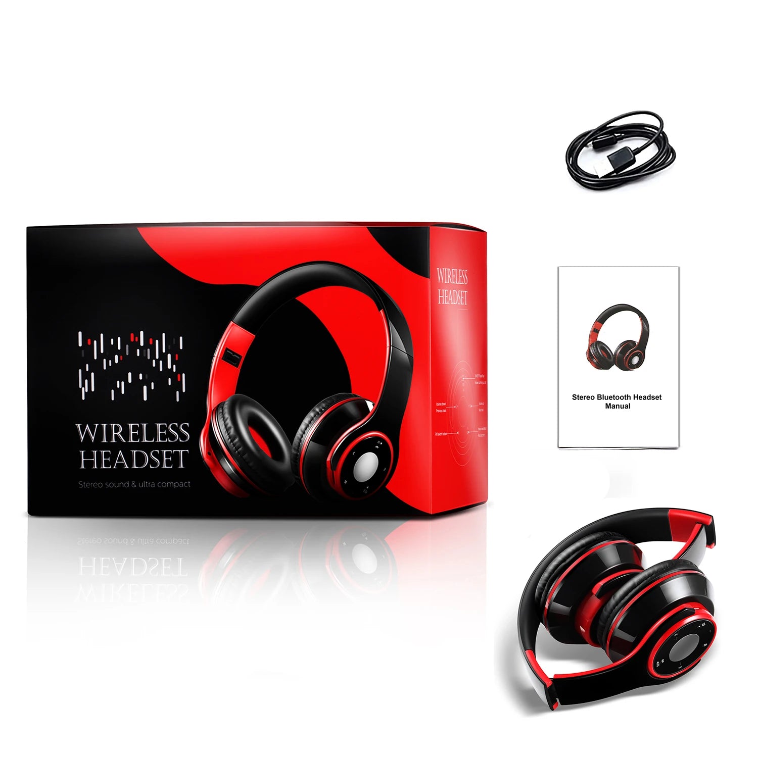 Casque Bluetooth AYVVPII FM Radio Carte SD 5 EQ Sport – CLEVI Paris