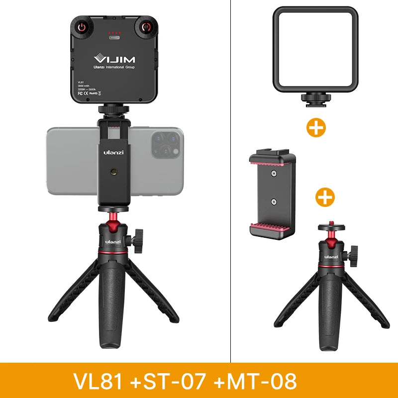 Lampe LED bicolore Ulanzi VL81 – CLEVI Paris
