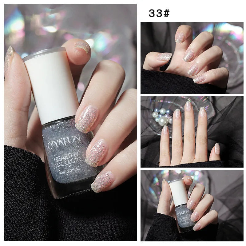 Vernis à Ongles Séchage Rapide Sans UV – Glitter, Matte & Paillettes 40 Couleurs – CLEVI Paris