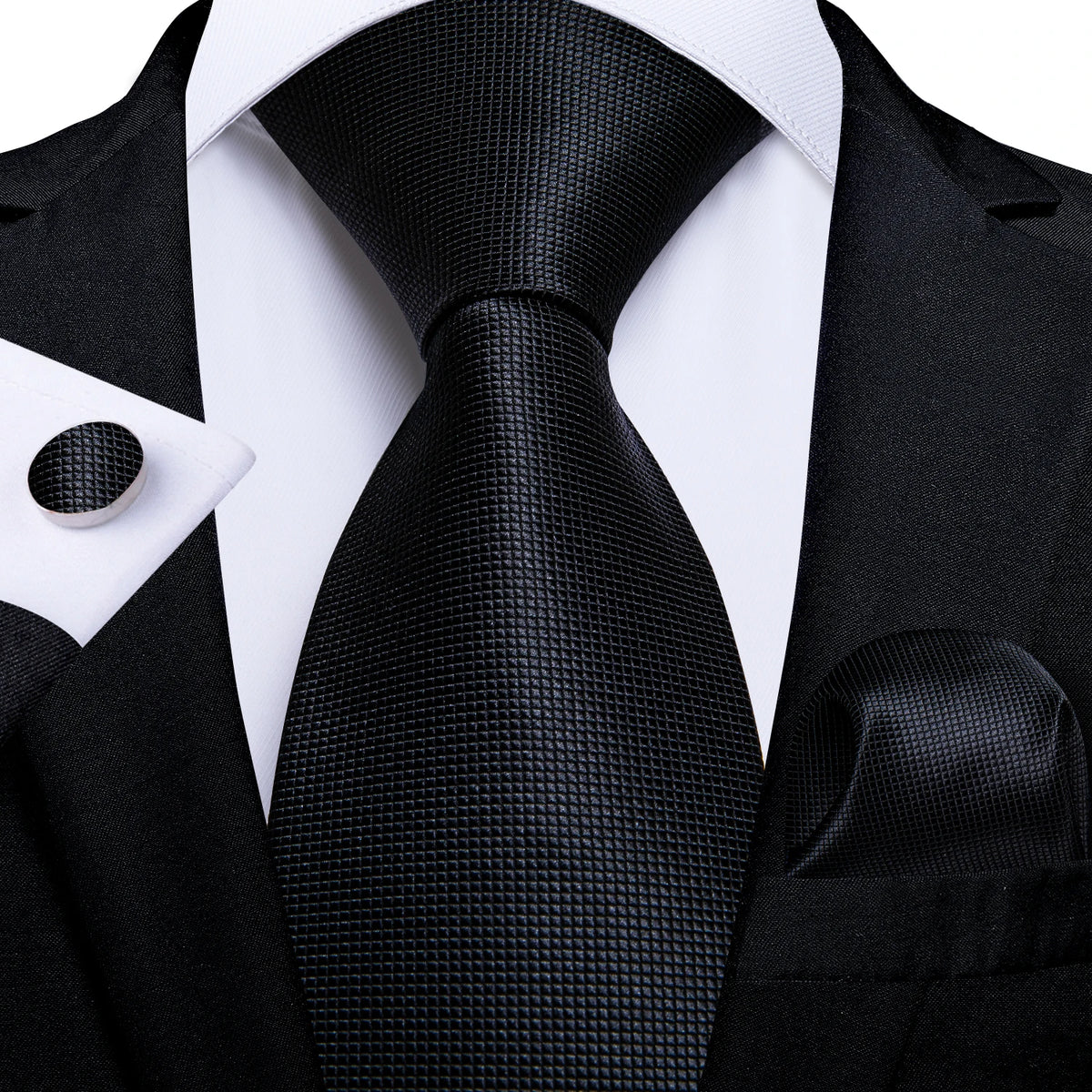 Coffret cravate homme à pois, pochette et boutons – CLEVI Paris