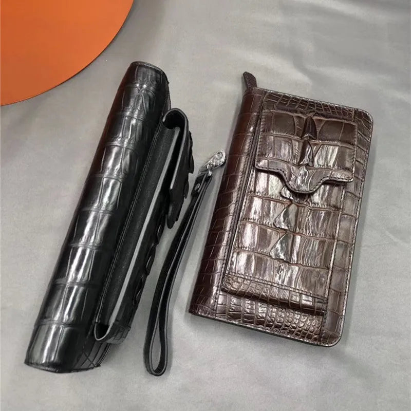 Pochette Cuir Crocodile Homme – CLEVI Paris