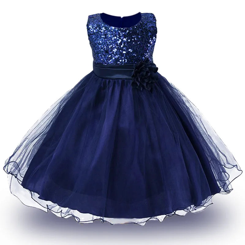 Robe de cérémonie fille sans manches – CLEVI Paris