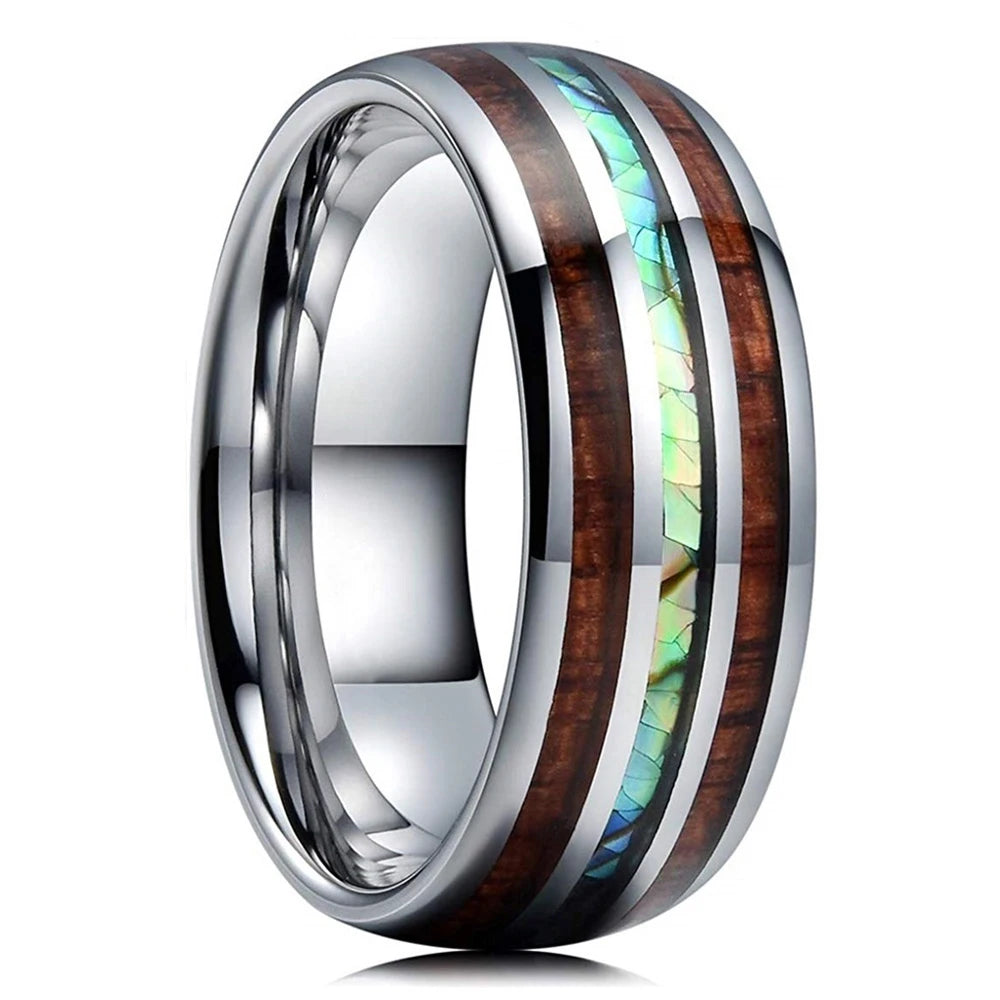 Bague Unisexe Opale Rouge et Météorite – CLEVI Paris