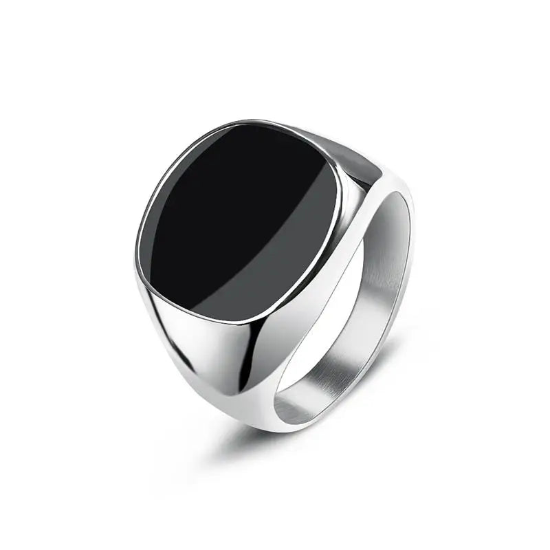 Bague Homme en Acier Inoxydable et Zircon – CLEVI Paris