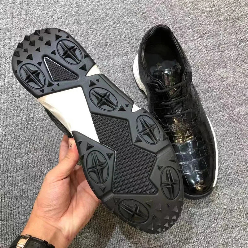 Sneakers basses homme noires à lacets – CLEVI Paris